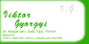 viktor gyorgyi business card
